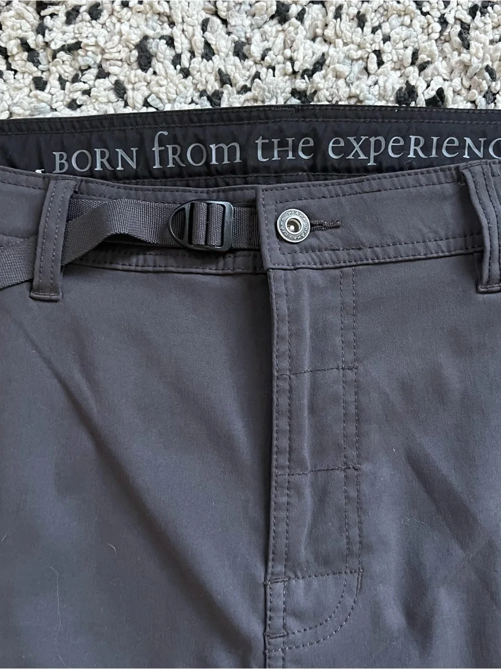 Prana Stretch Zion Pants Dark Grey M4ST32116 Outdoor Hiking Men’s Size 36x32